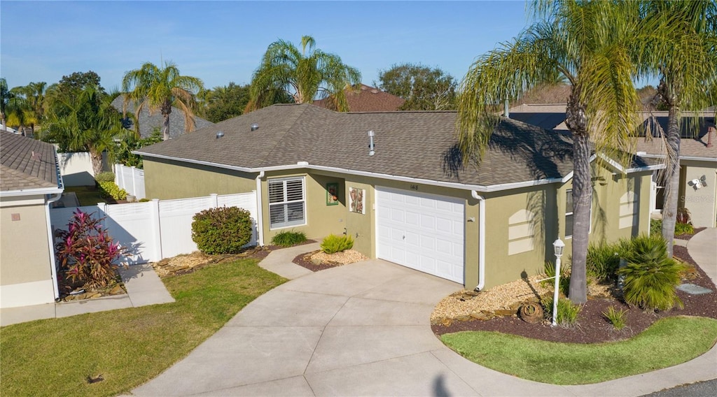 ranch-style house with a garage