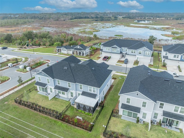 aerial view featuring a residential view