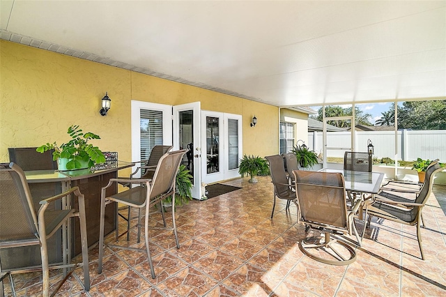 view of sunroom / solarium