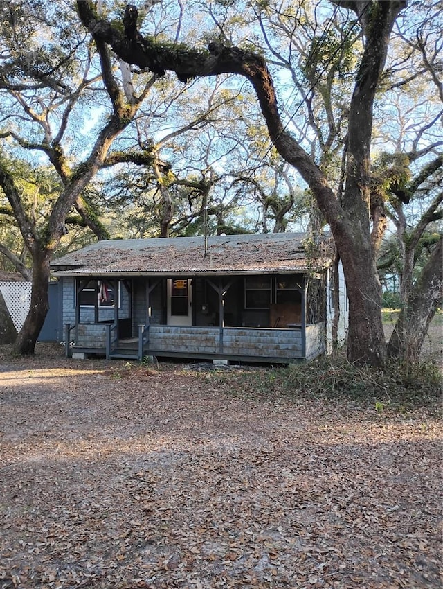 view of single story home