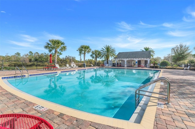 view of pool with a patio area