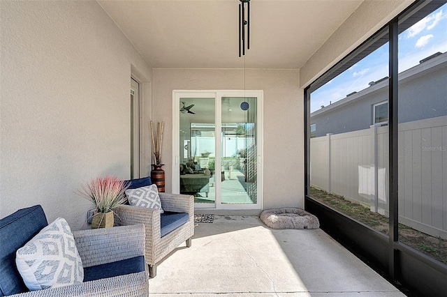 sunroom / solarium with a healthy amount of sunlight