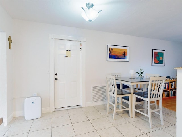 view of tiled dining area