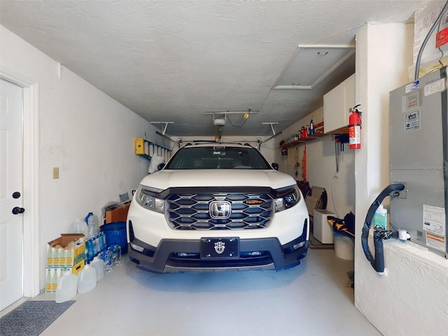 garage with heating unit