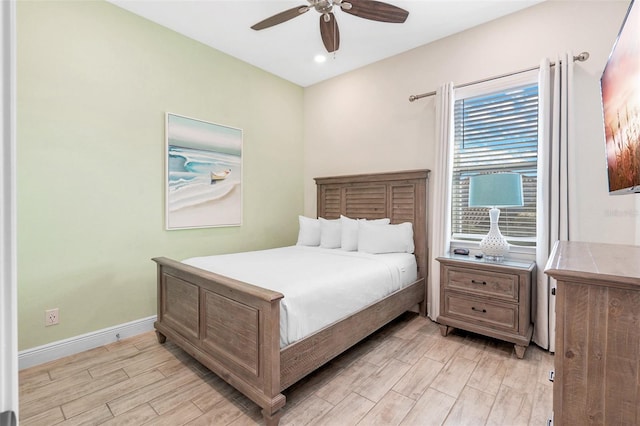 bedroom with ceiling fan