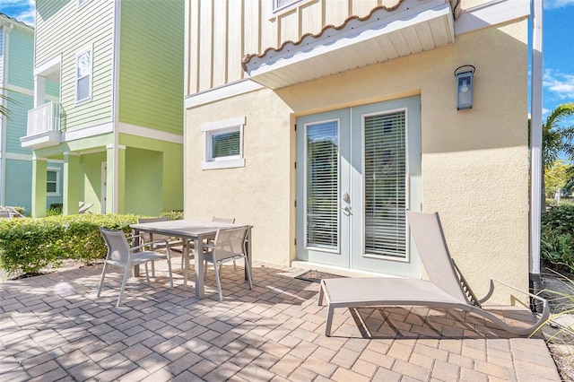 view of patio with french doors