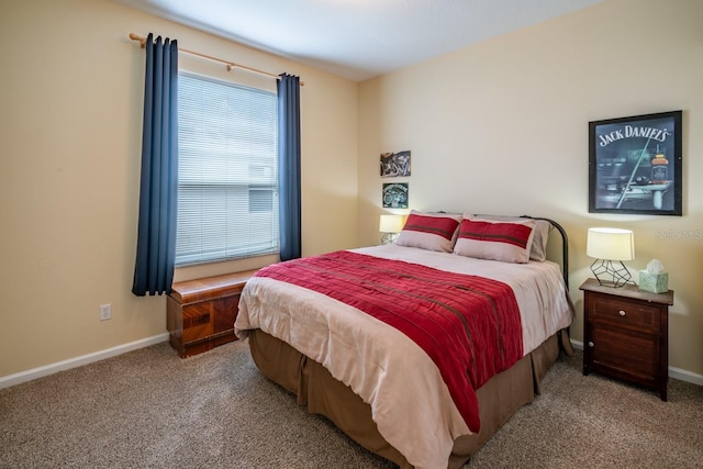 bedroom with carpet floors