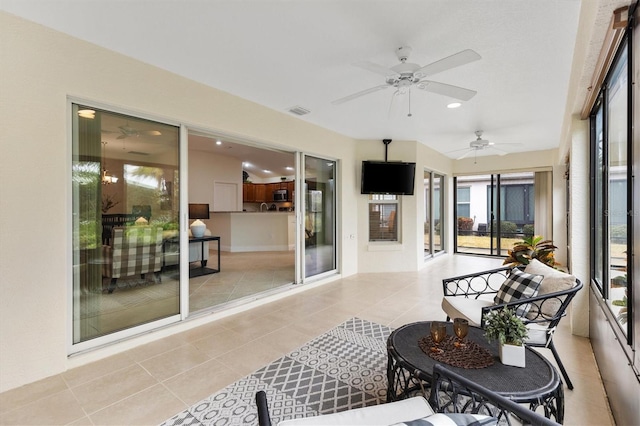 view of sunroom / solarium