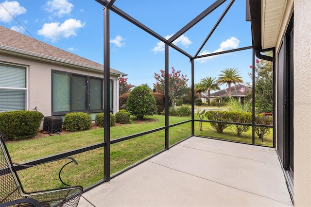 view of sunroom