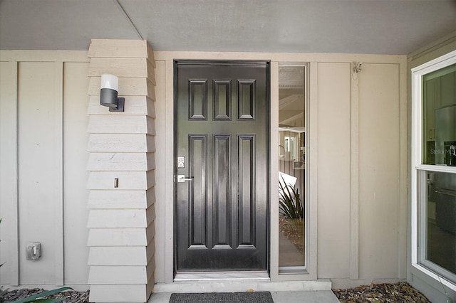 view of doorway to property