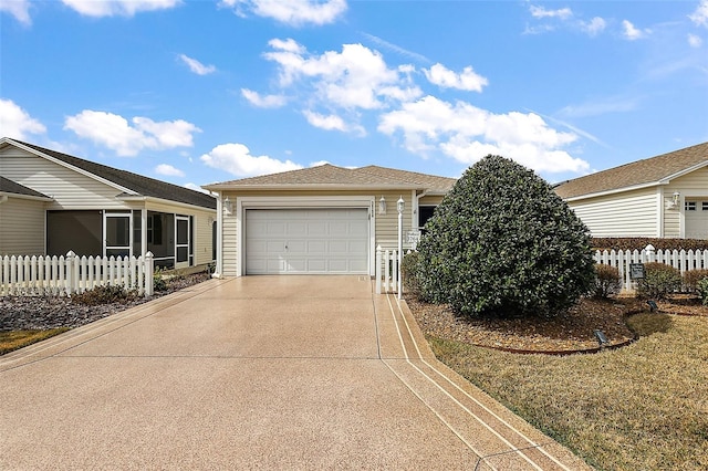 view of property exterior with a garage