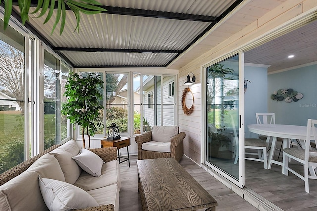 view of sunroom / solarium