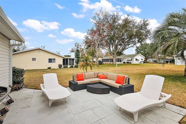 view of patio / terrace featuring an outdoor living space