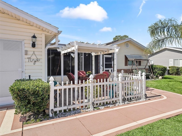 exterior space featuring a yard