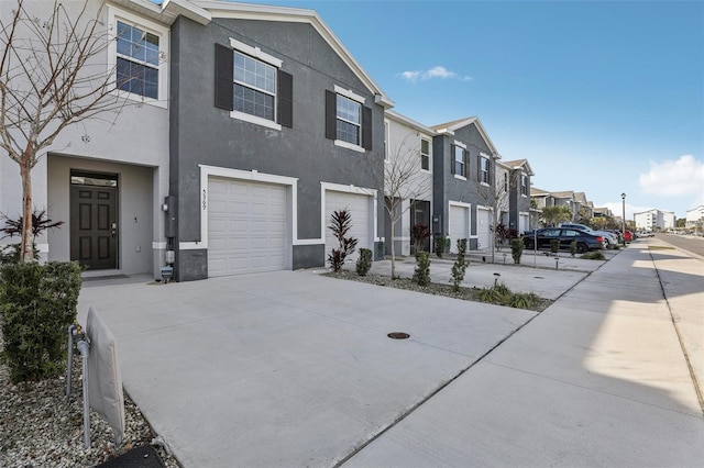 view of property featuring a garage