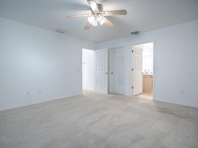 spare room featuring ceiling fan