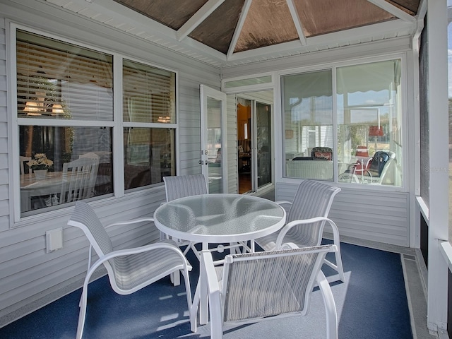 view of sunroom