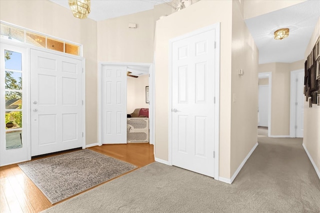 entryway featuring hardwood / wood-style flooring