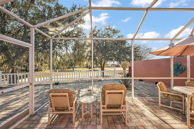 view of sunroom