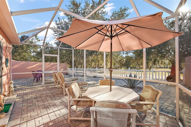 view of sunroom