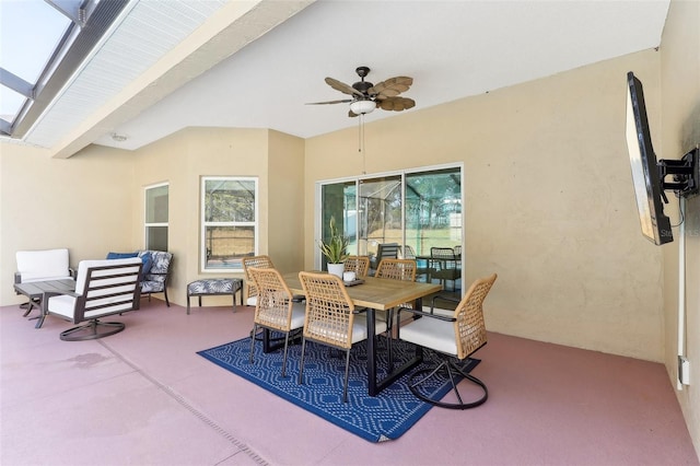 view of patio / terrace featuring outdoor lounge area and ceiling fan