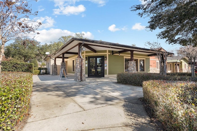 exterior space with french doors