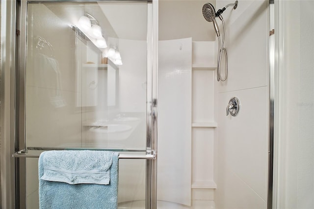 bathroom with an enclosed shower