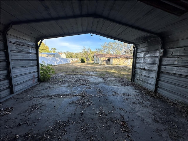 view of car parking featuring a carport