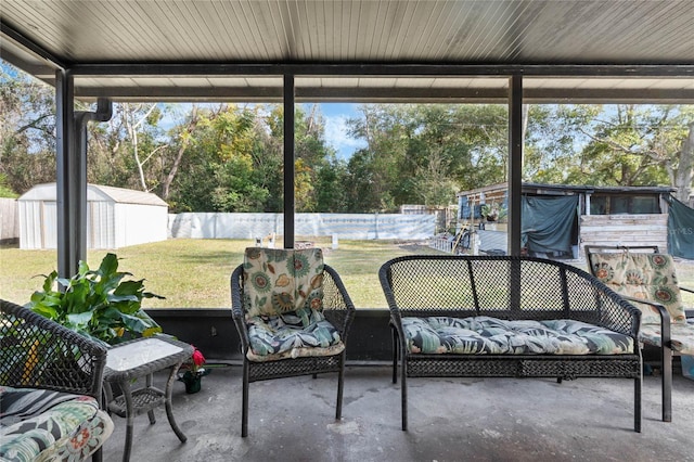 view of sunroom / solarium