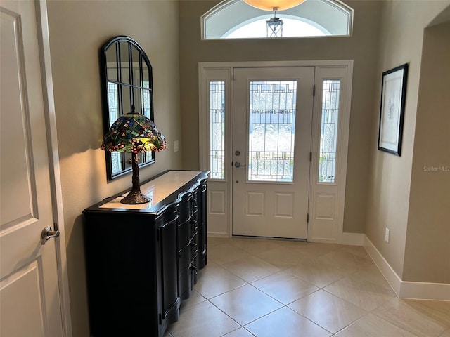 view of tiled entryway