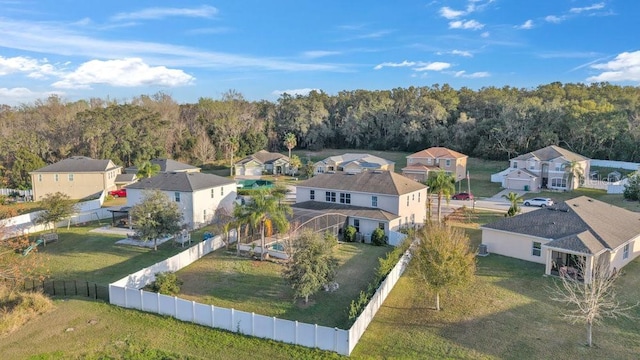 bird's eye view featuring a residential view