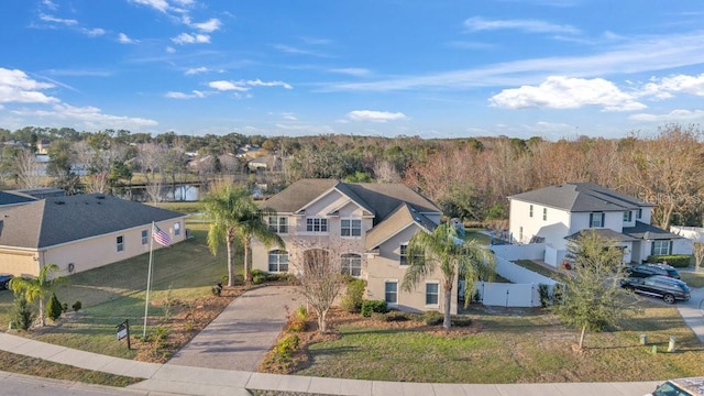 aerial view featuring a residential view