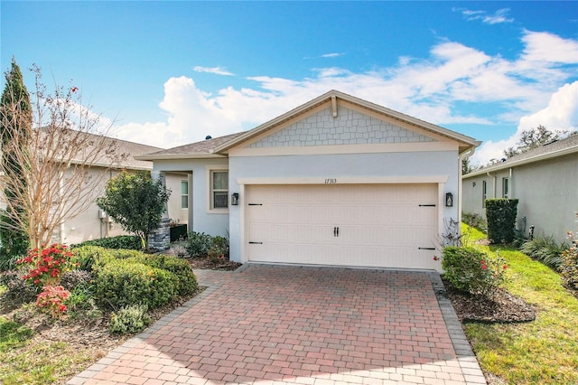 view of front of home featuring a garage