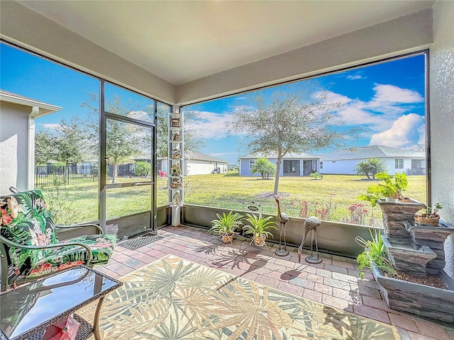 view of sunroom