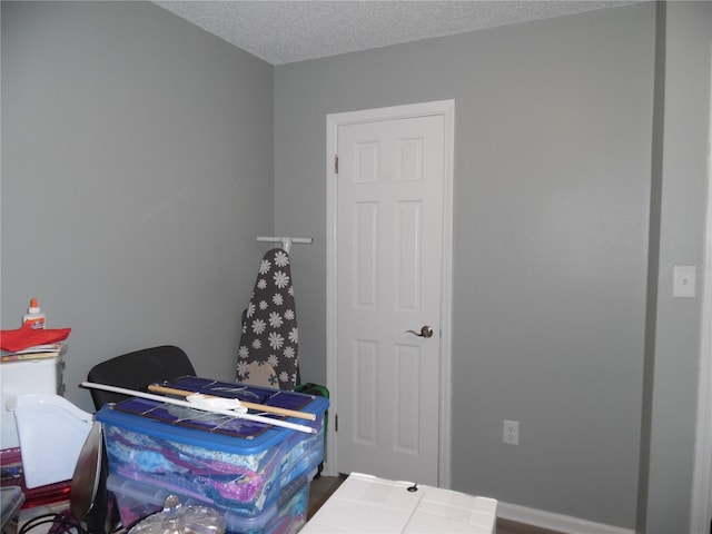 bedroom with a textured ceiling