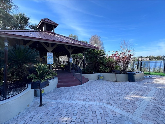 view of home's community with a gazebo