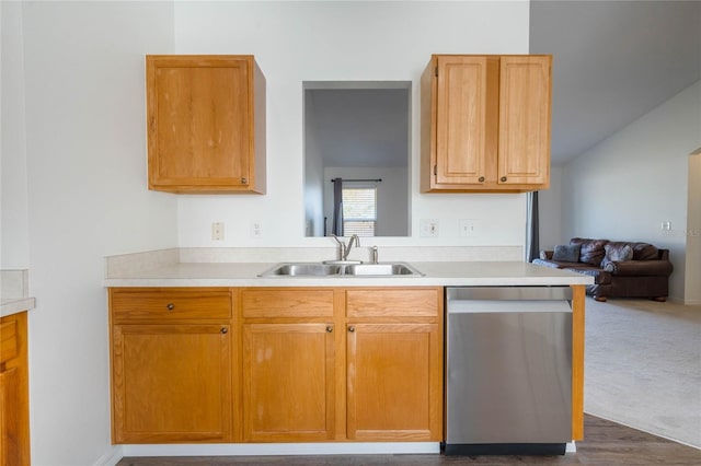 kitchen featuring sink and dishwasher