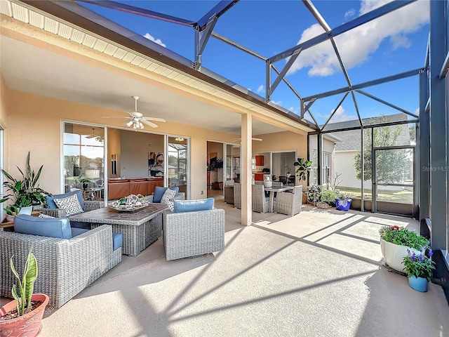 view of sunroom / solarium