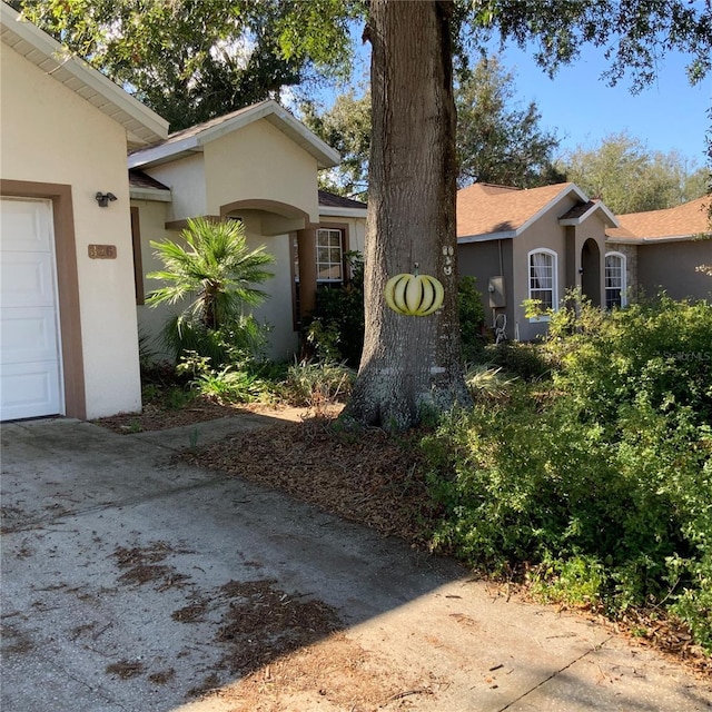 view of front facade with a garage