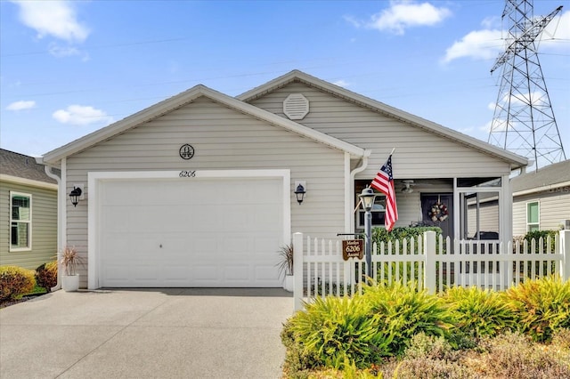 view of front of home featuring a garage