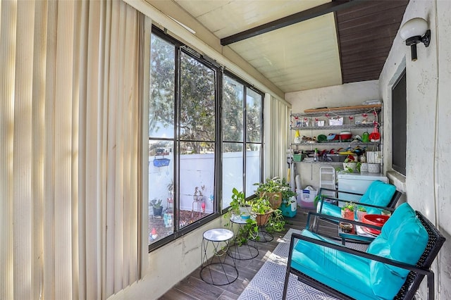 view of sunroom