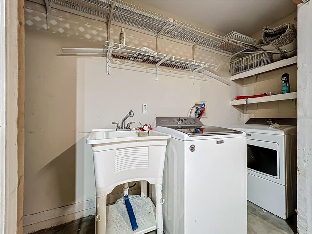 laundry area featuring separate washer and dryer