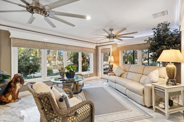 4515 Biggs Pl, The Villages, FL 32163 - sunroom featuring visible vents