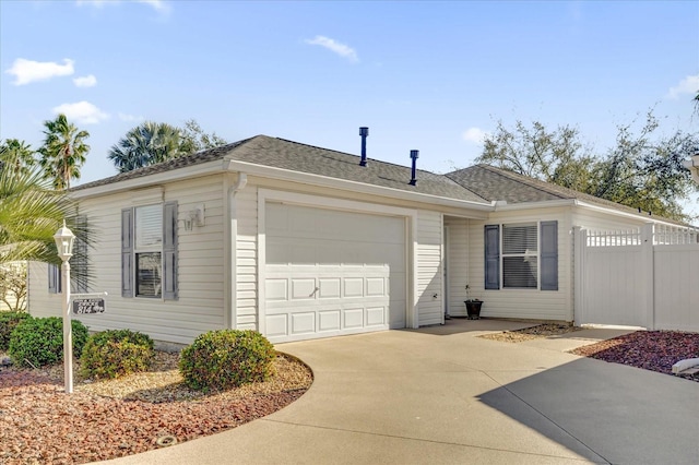 ranch-style house with a garage