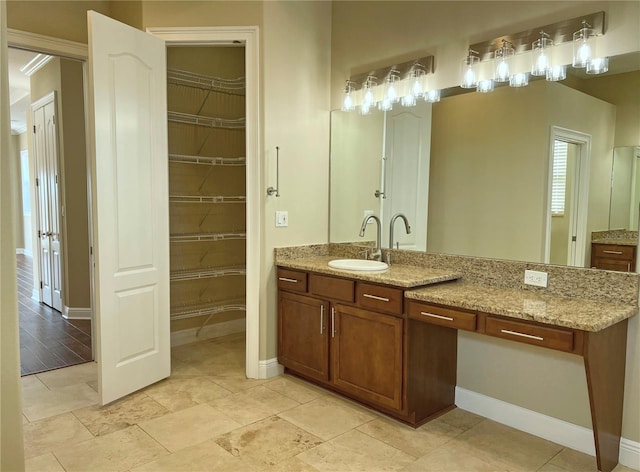 bathroom featuring vanity