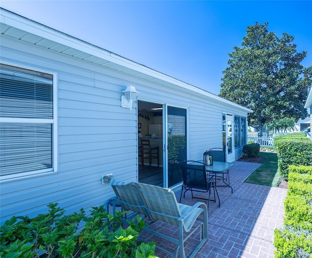 view of patio / terrace with fence