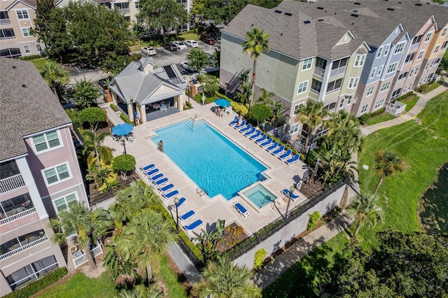 birds eye view of property