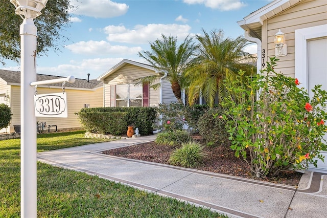 exterior space with a lawn