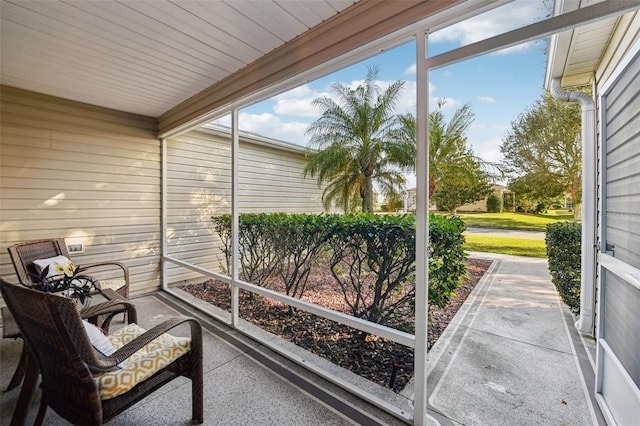 sunroom with plenty of natural light