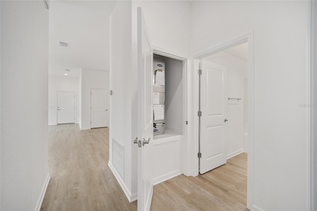 hallway featuring light wood-type flooring